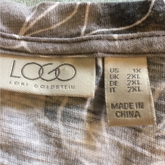 3/4 sleeve dressy T-Shirt 1X shades of brown and tan 100% cotton 2 POCKETS! - Picture 3 of 5